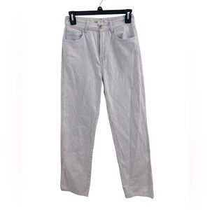ZARA Coastal Pin-Striped High Rise Straight Jeans Size 2